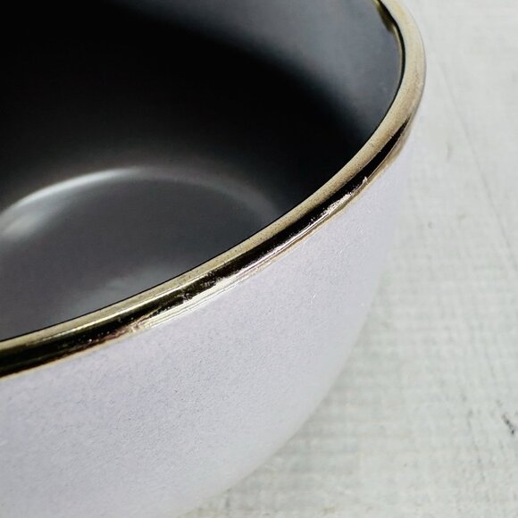 Thyme & Table AVA Gray Smooth Platinum Stoneware Dessert Ice Cream Bowl Set 4 - Picture 12 of 16